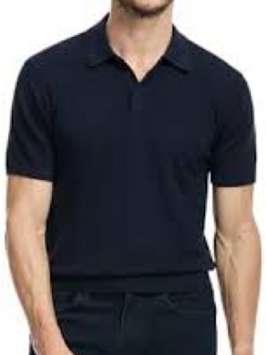 sacks fith avenue Other - 100% cotton Men's Short Sleeve Polo Shirt - blue 753